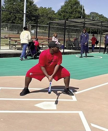 Seth in the batter's box;