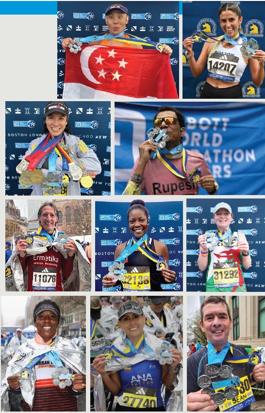 A SAMPLING OF SIX-STAR FINISHERS FROM THE BOSTON MARATHON 2023