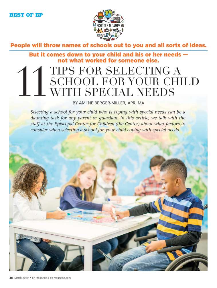 11 TIPS FOR SELECTING A SCHOOL FOR YOUR CHILD WITH SPECIAL NEEDS