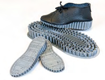 Printed Shoe Wedge; Class: Prototyping 3-D Forms; Student: Kathleen Chin