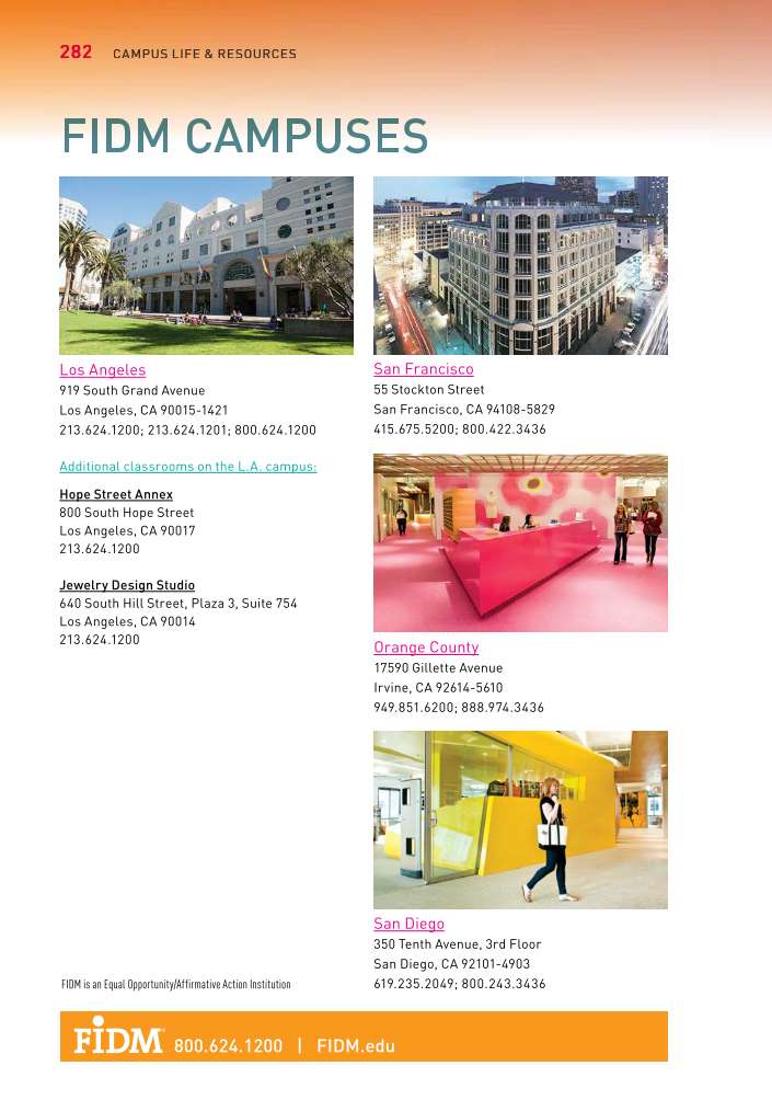 FIDM CAMPUSES