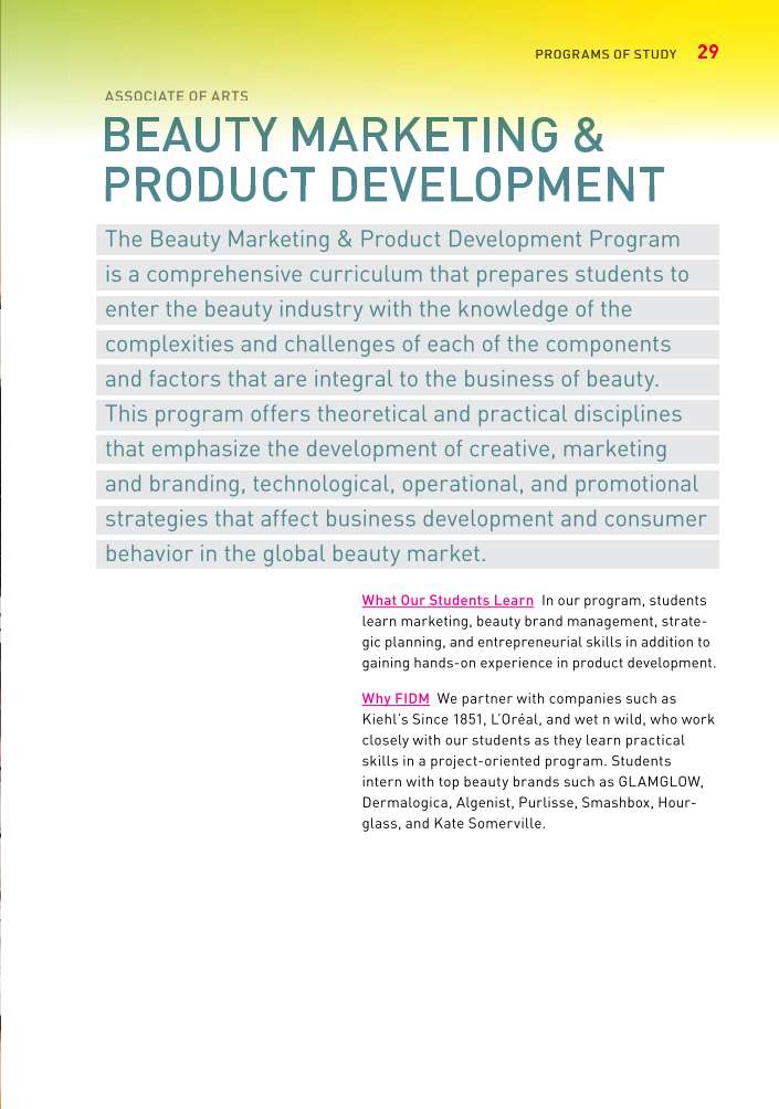 BEAUTY MARKETING & PRODUCT DEVELOPMENT